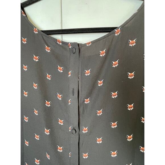 Torrid Abbey Fox Georgette Button Back Womens Blouse Size 1 Short Sleeve Top - Picture 8 of 13